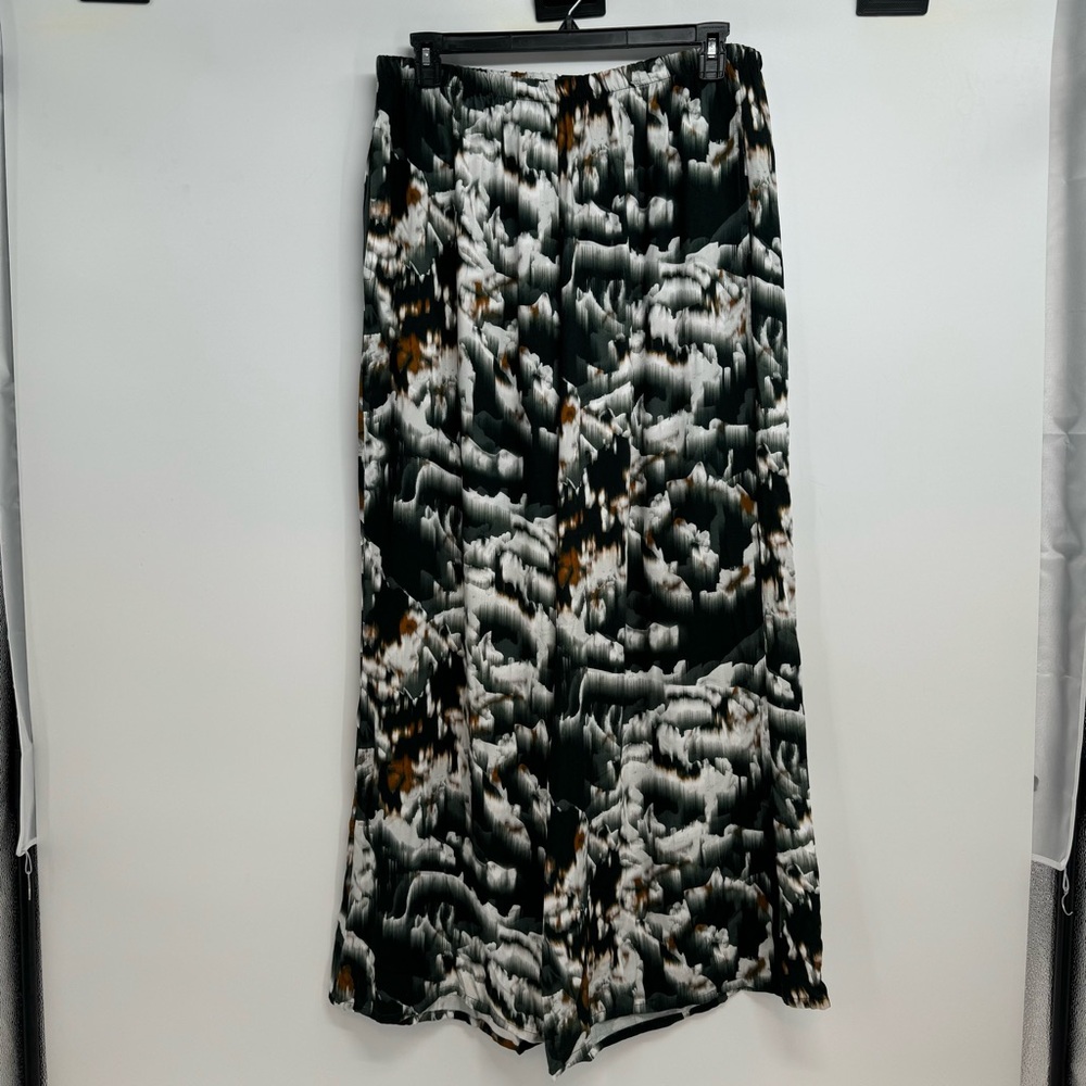 BRYN WALKER PANTS Size XXL MULTICOLOR Wide Legs Stretch Pockets Abstract $185